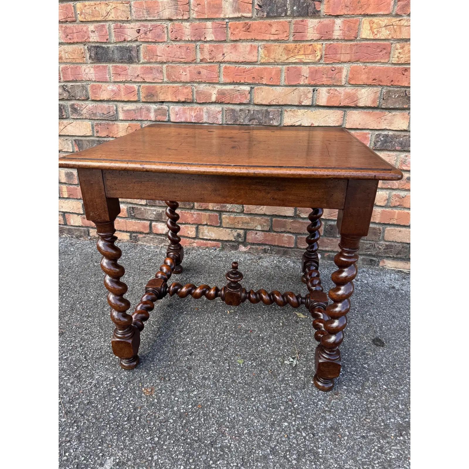 19th Century Barley Twist Side Table For Sale 1
