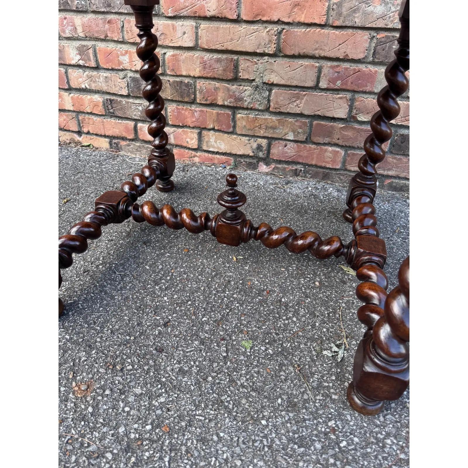 19th Century Barley Twist Side Table For Sale 2
