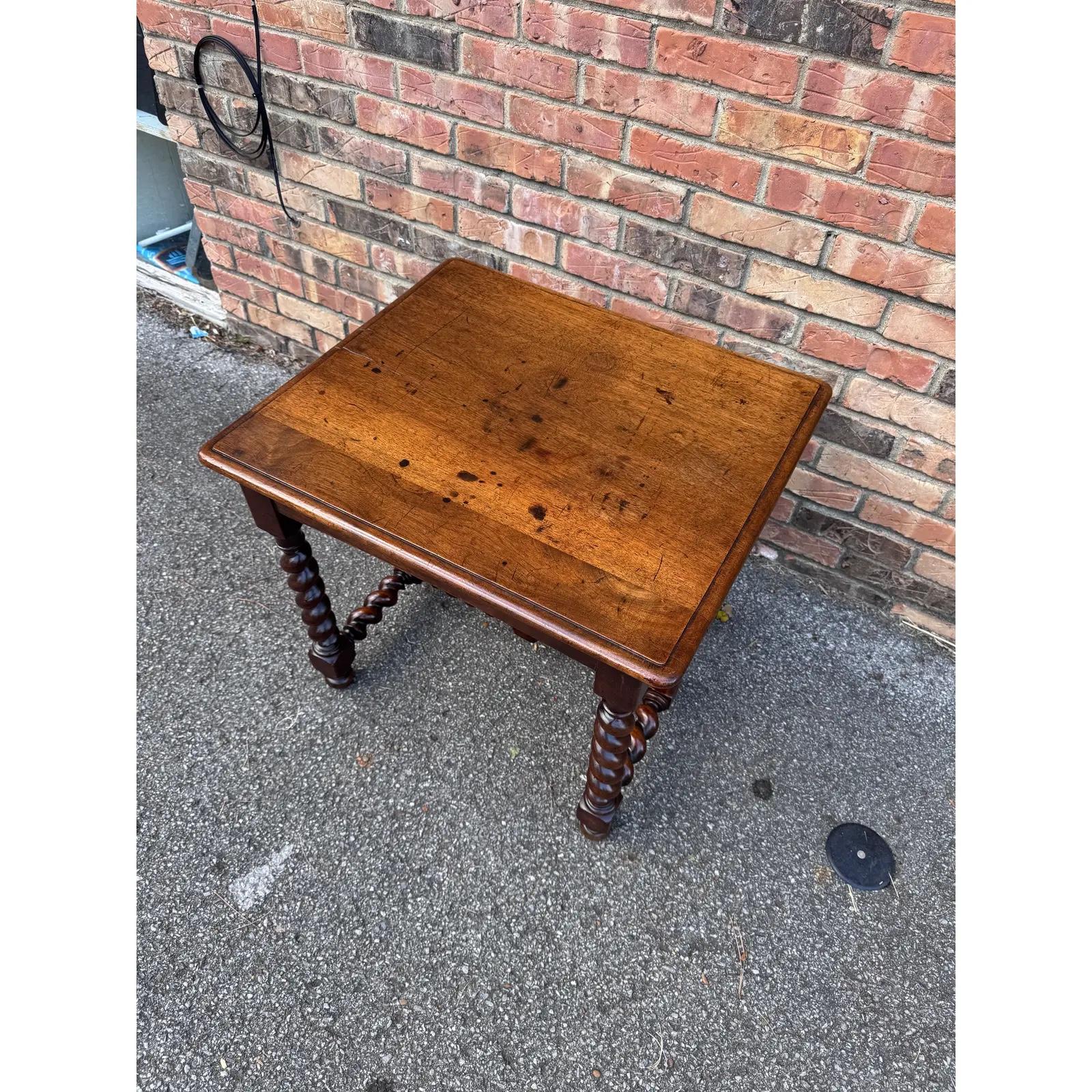 19th Century Barley Twist Side Table For Sale 3