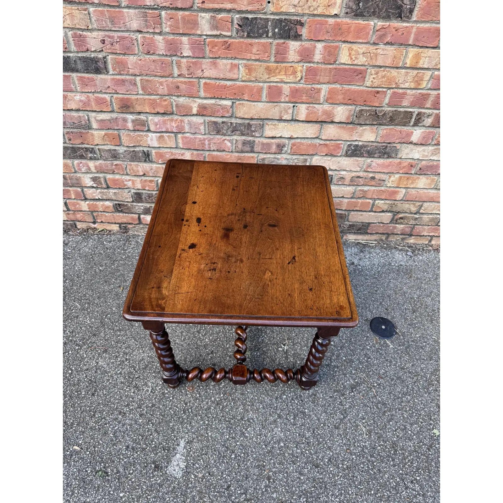 19th Century Barley Twist Side Table For Sale 4