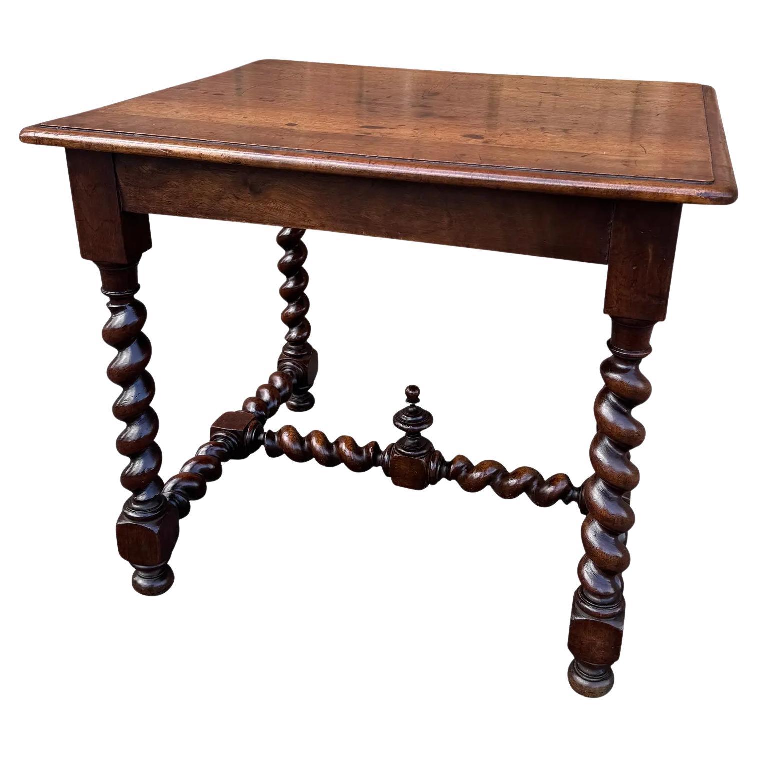 19th Century Barley Twist Side Table For Sale