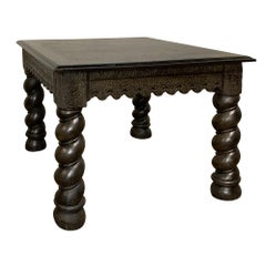 19th Century Barley Twist Square End Table