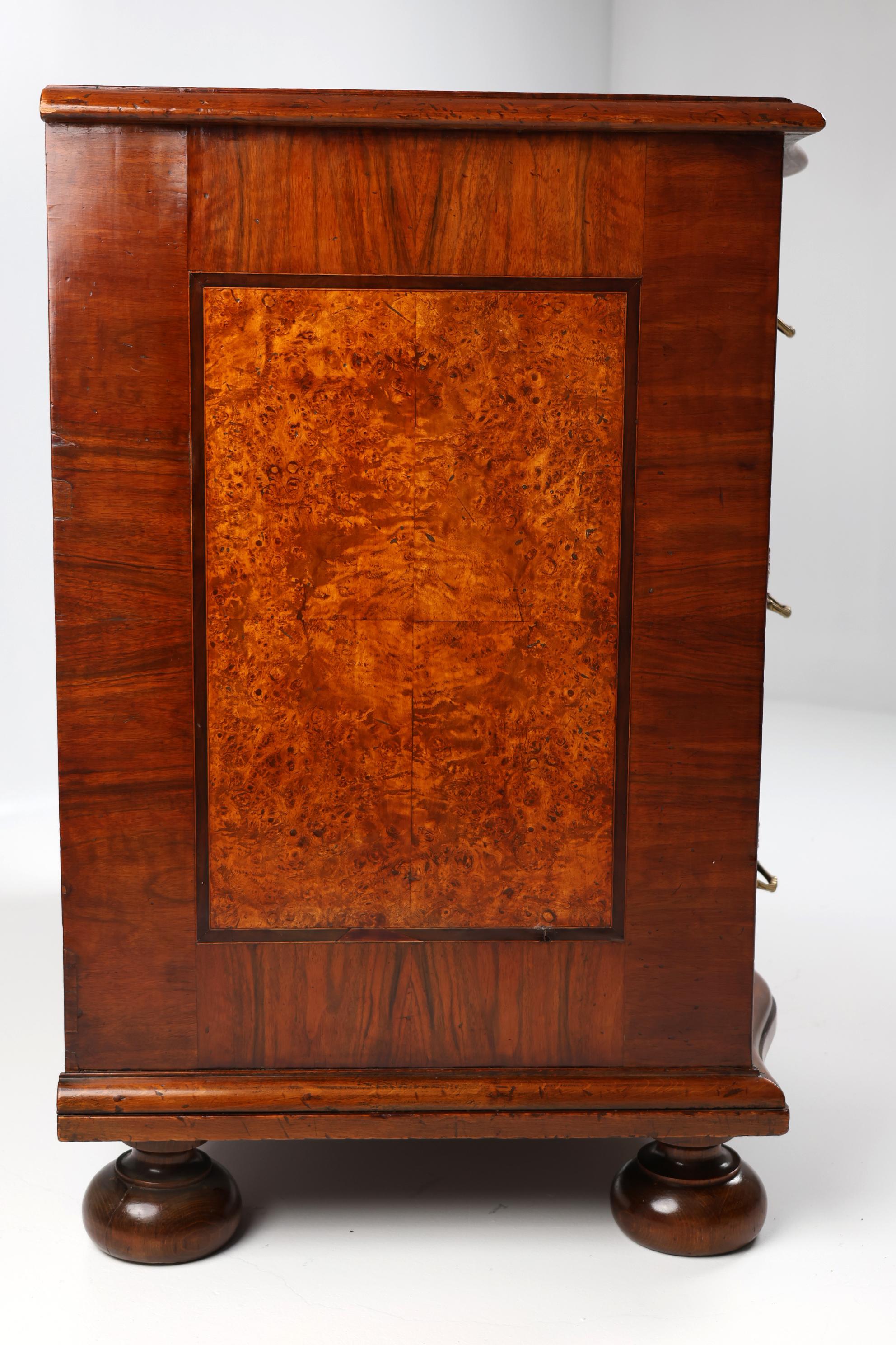 19th Century Baroque Chest of Drawers with Burl wood For Sale 5