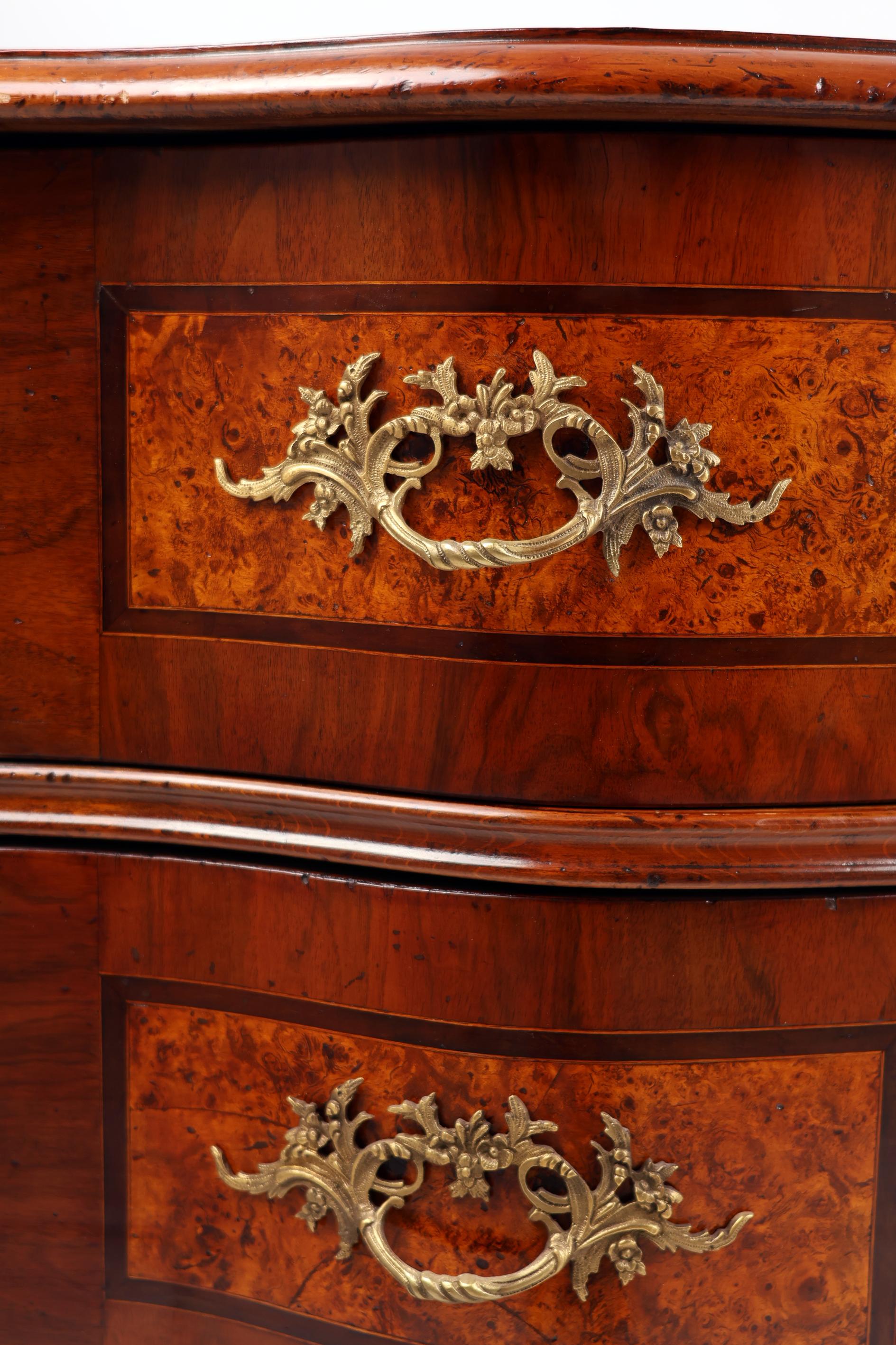19th Century Baroque Chest of Drawers with Burl wood For Sale 9