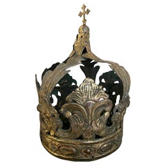 19th Century Baroque Revival Crown in Mixed Metal and Gilt