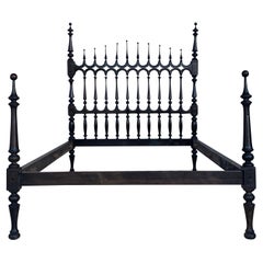 19th Century Baroque Full Bed, Original Four Poster Lisbon Bed