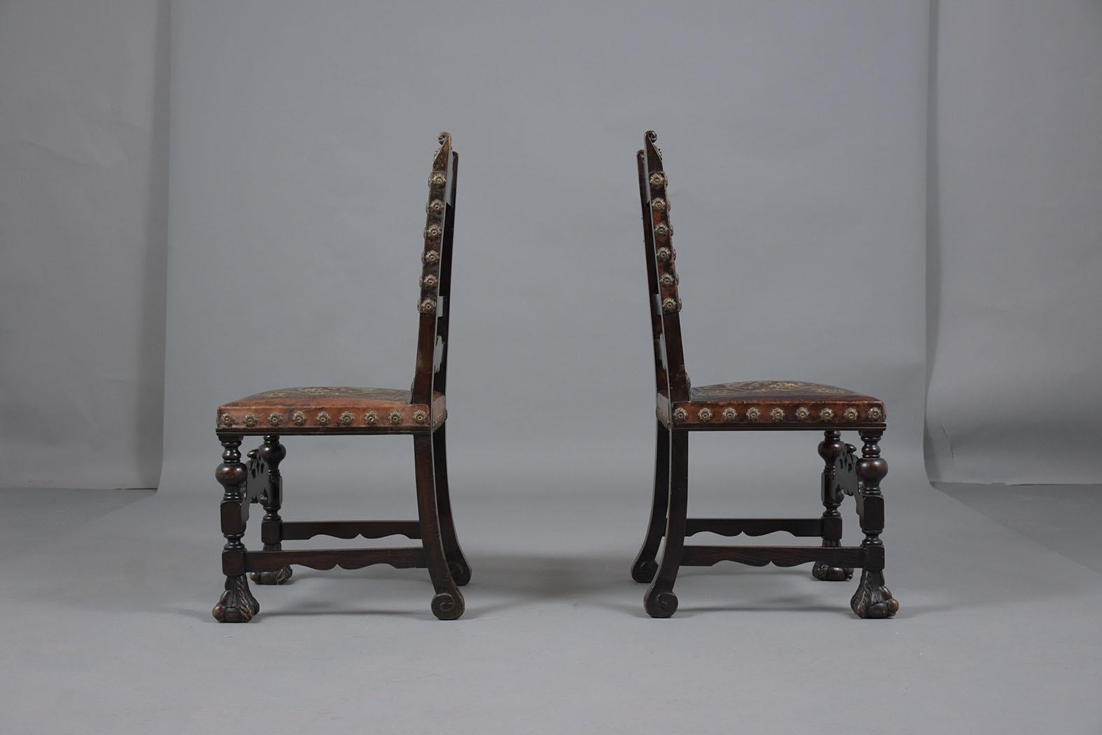 Pair of Antique Baroque Chairs 8