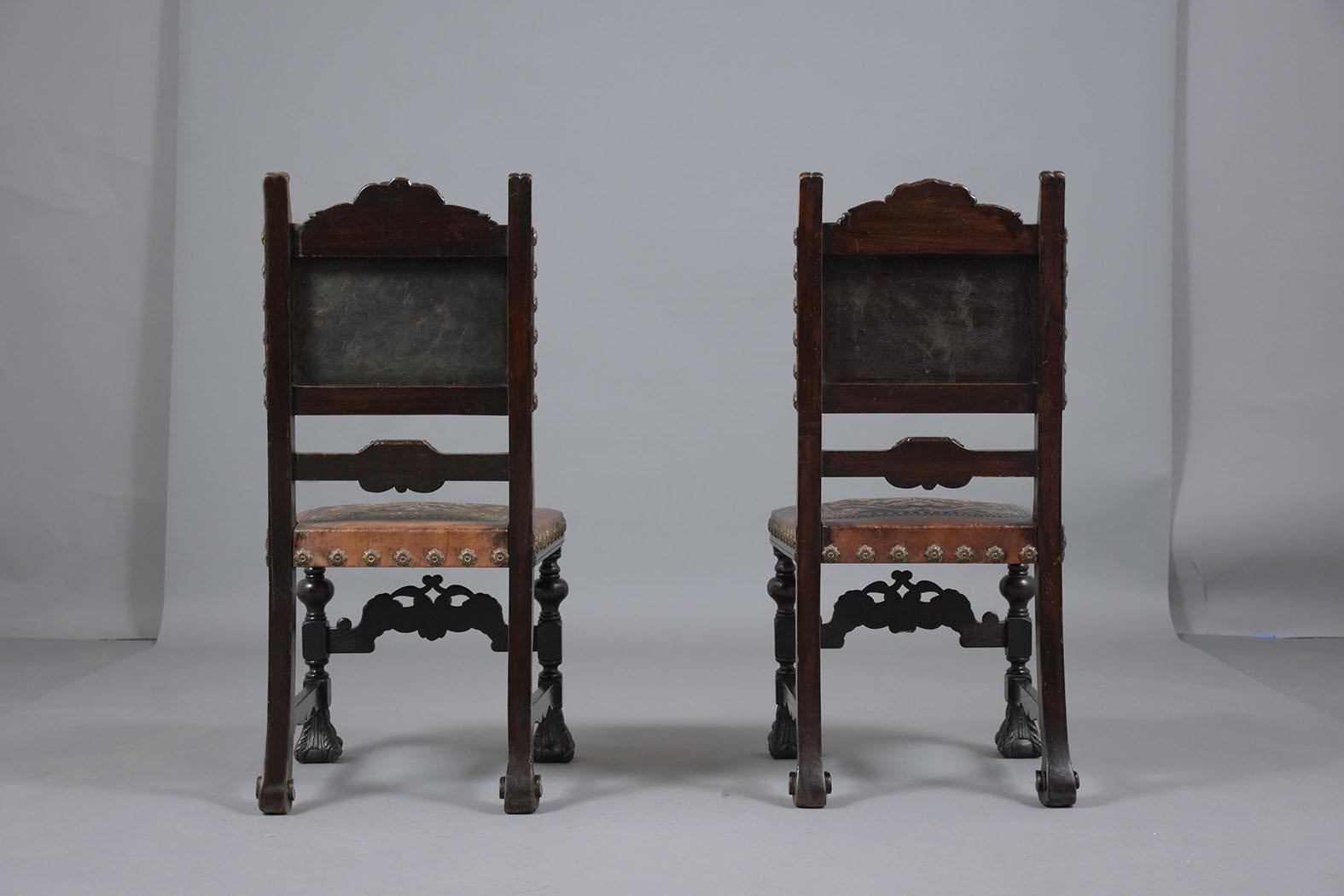 Pair of Antique Baroque Chairs 9