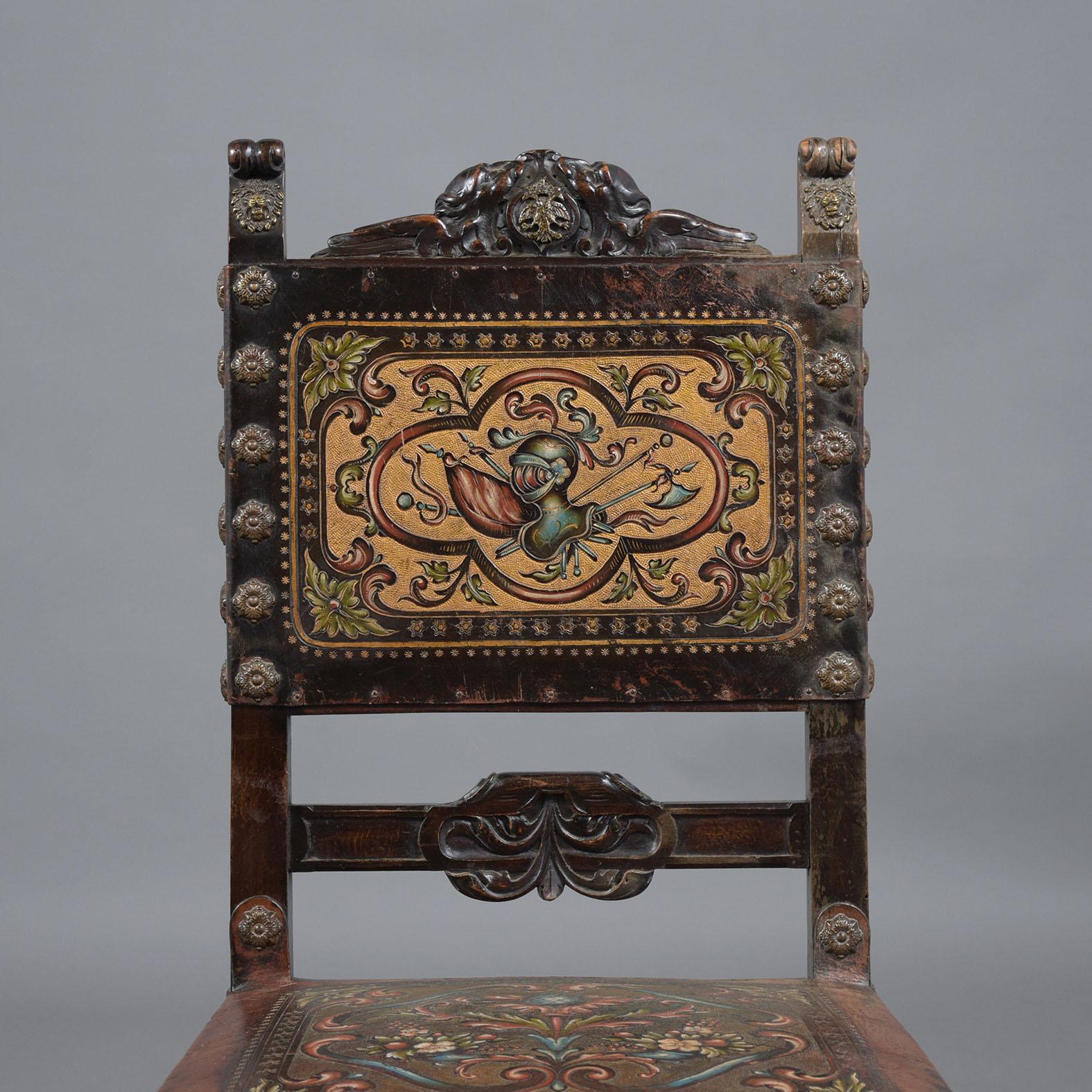 Italian Pair of Antique Baroque Chairs