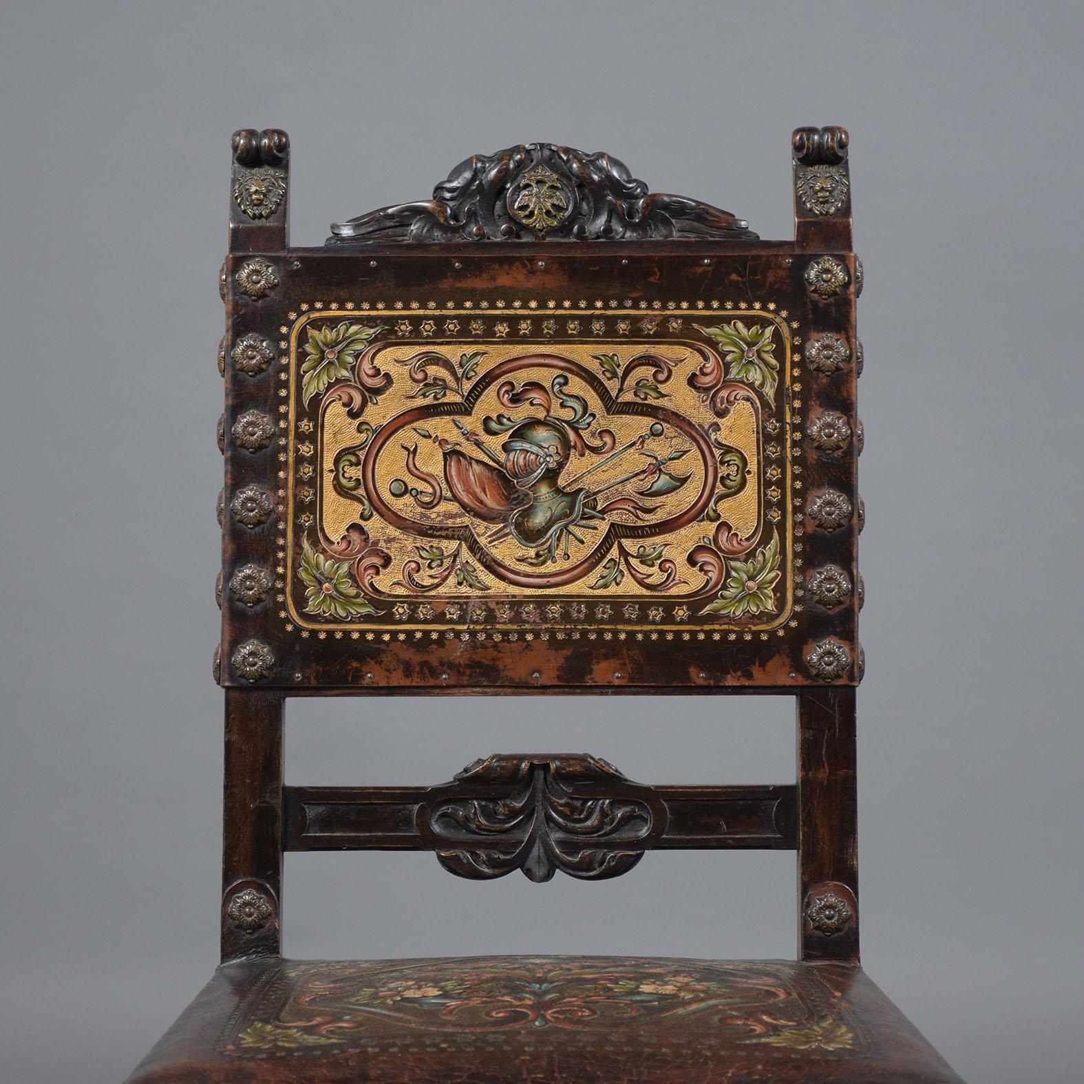 Carved Pair of Antique Baroque Chairs