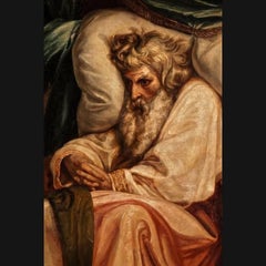 19th Century Baroque Oil on Canvas "the King and the Musical Page" by A. Sturm
