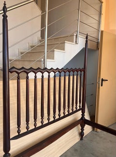 19th Century Baroque Queen Bed, Original Four Poster Lisbon Bed