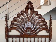 19th Century, Baroque Queen Bed, Original Four Poster Spanish Bed
