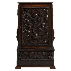 19th Century Baroque Revival Cabinet, Brown Wood, French Craftsmanship