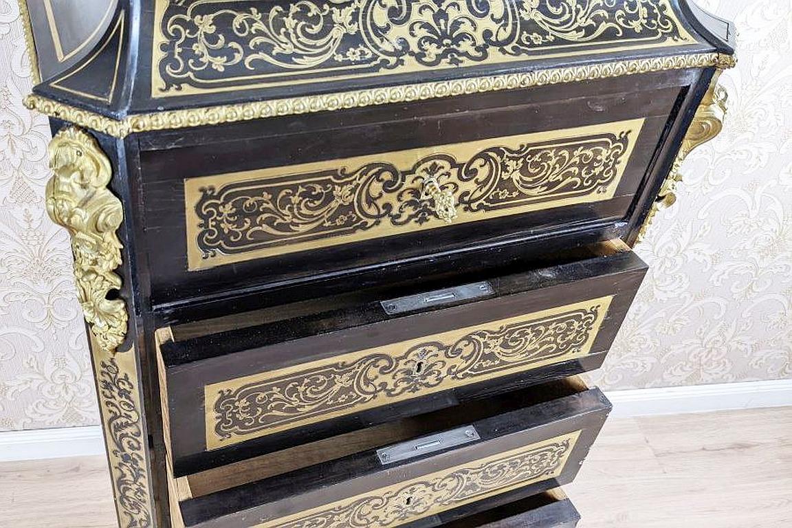 19th-Century Baroque Revival Inlaid Dresser in the Boulle Type For Sale 4