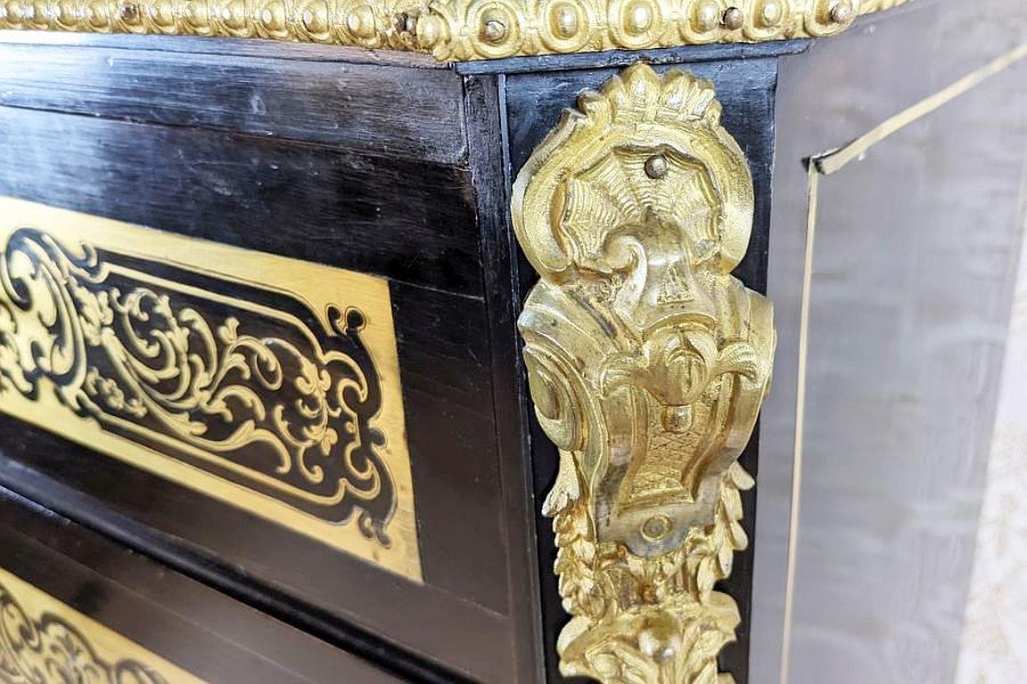 19th-Century Baroque Revival Inlaid Dresser in the Boulle Type For Sale 6