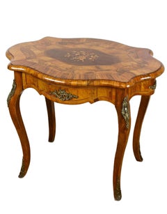 19th Century Baroque Revival Marquetry Side Table, Dresden - Germany ca. 1850