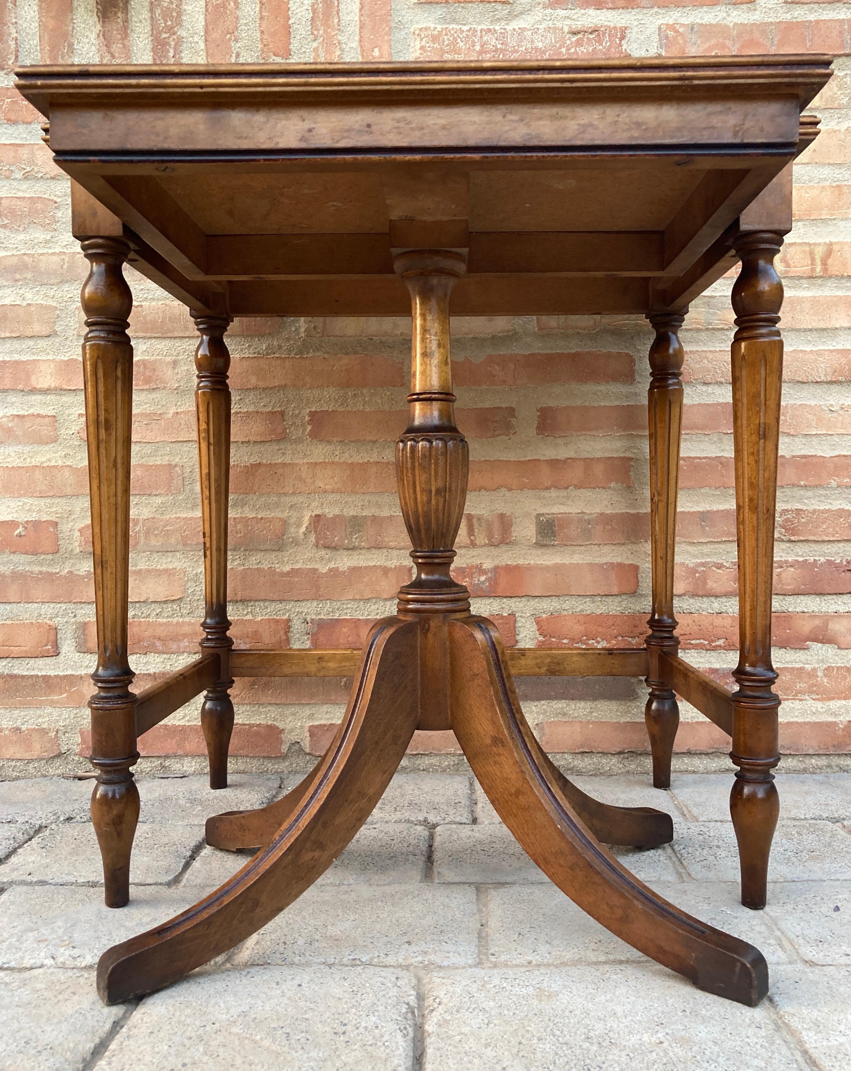 19th Century Baroque Spanish Console or Side Table with Marquetry Top 7