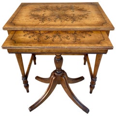 19th Century Baroque Spanish Console or Side Table with Marquetry Top
