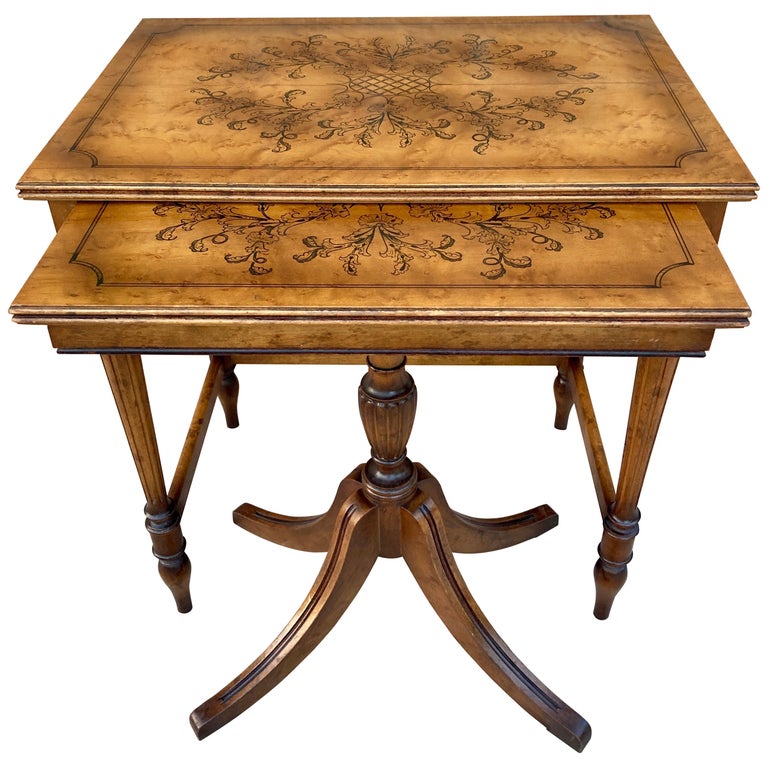 19th Century Baroque Spanish Console or Side Table with Marquetry Top For  Sale at 1stDibs