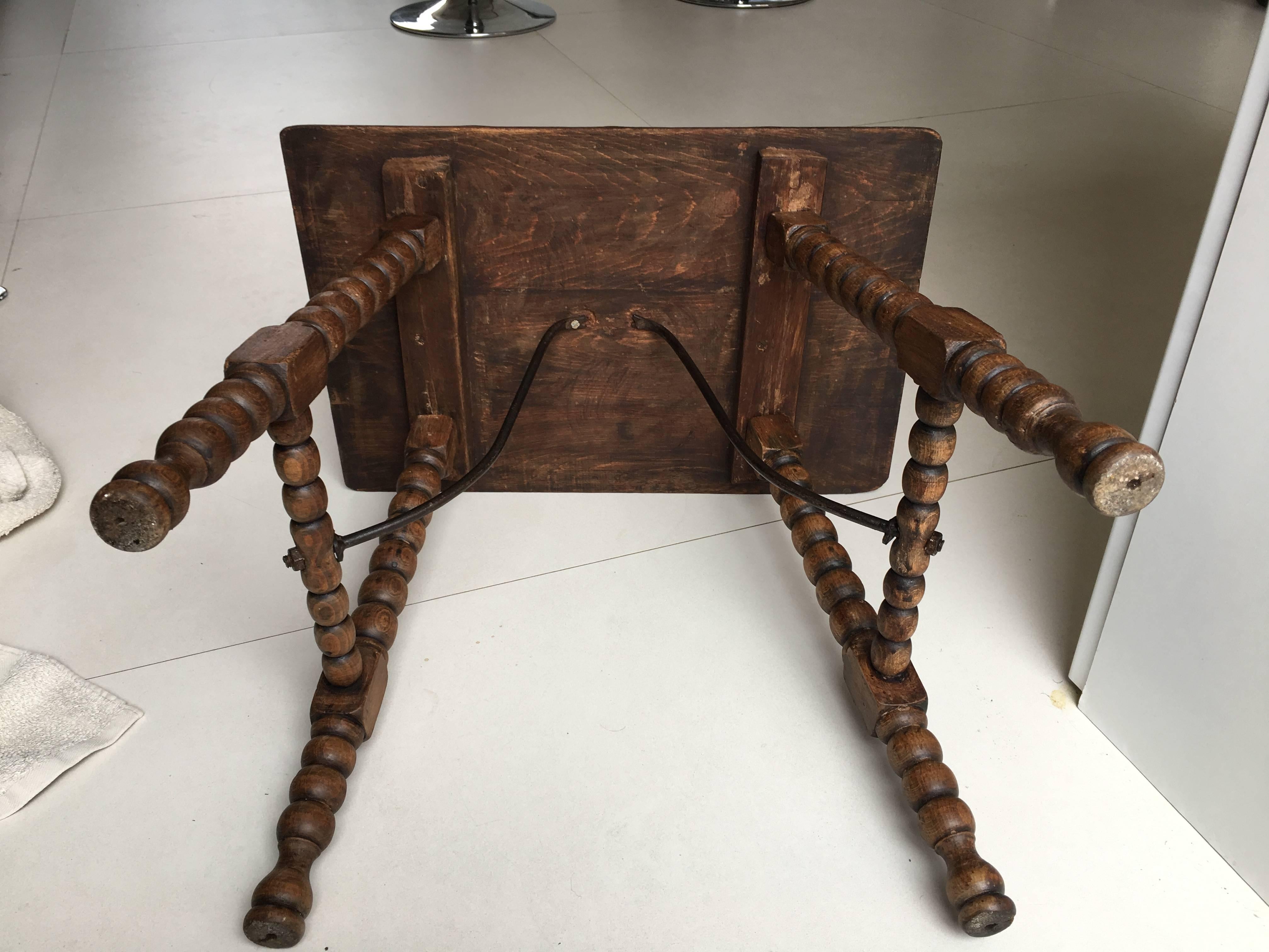 19th Century Baroque Spanish Side Table, End Table 4