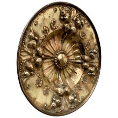 18th Century Baroque Style Baptismal Charger in Brass