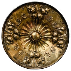 18th Century Baroque Style Baptismal Charger in Brass
