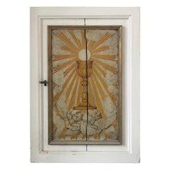 19th Century Baroque Style Painted Door with Angels