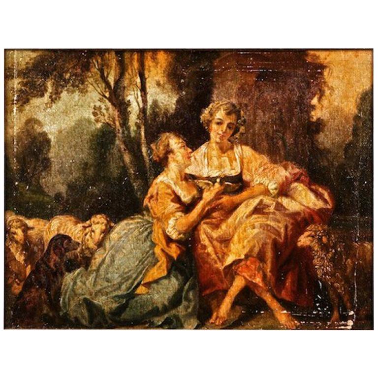 Peinture de style baroque du 19ème siècle Josef Mariano Kitschker