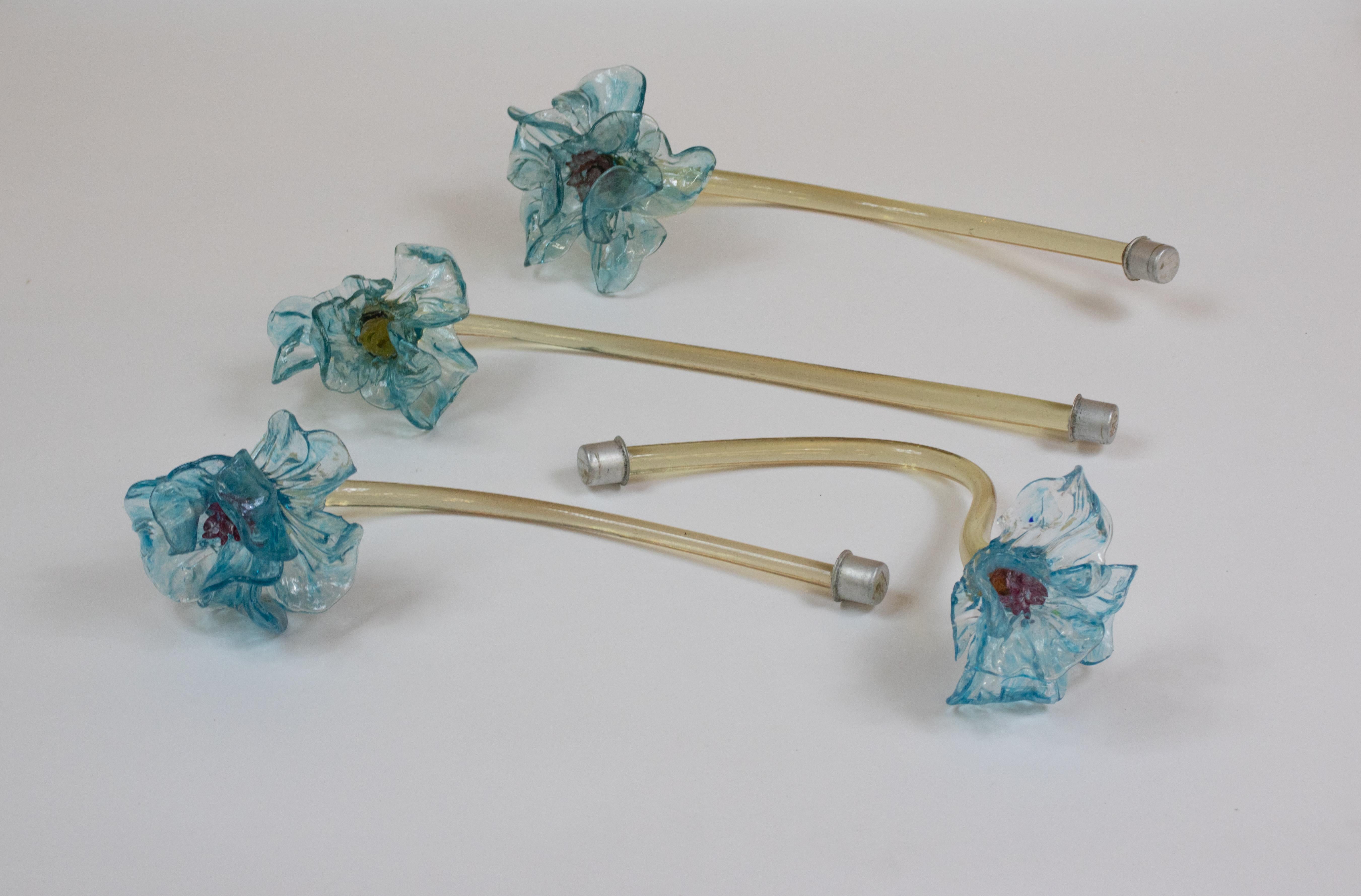 Lustre de Murano de style baroque du 19ème siècle à fleurs traditionnelles en vente 3