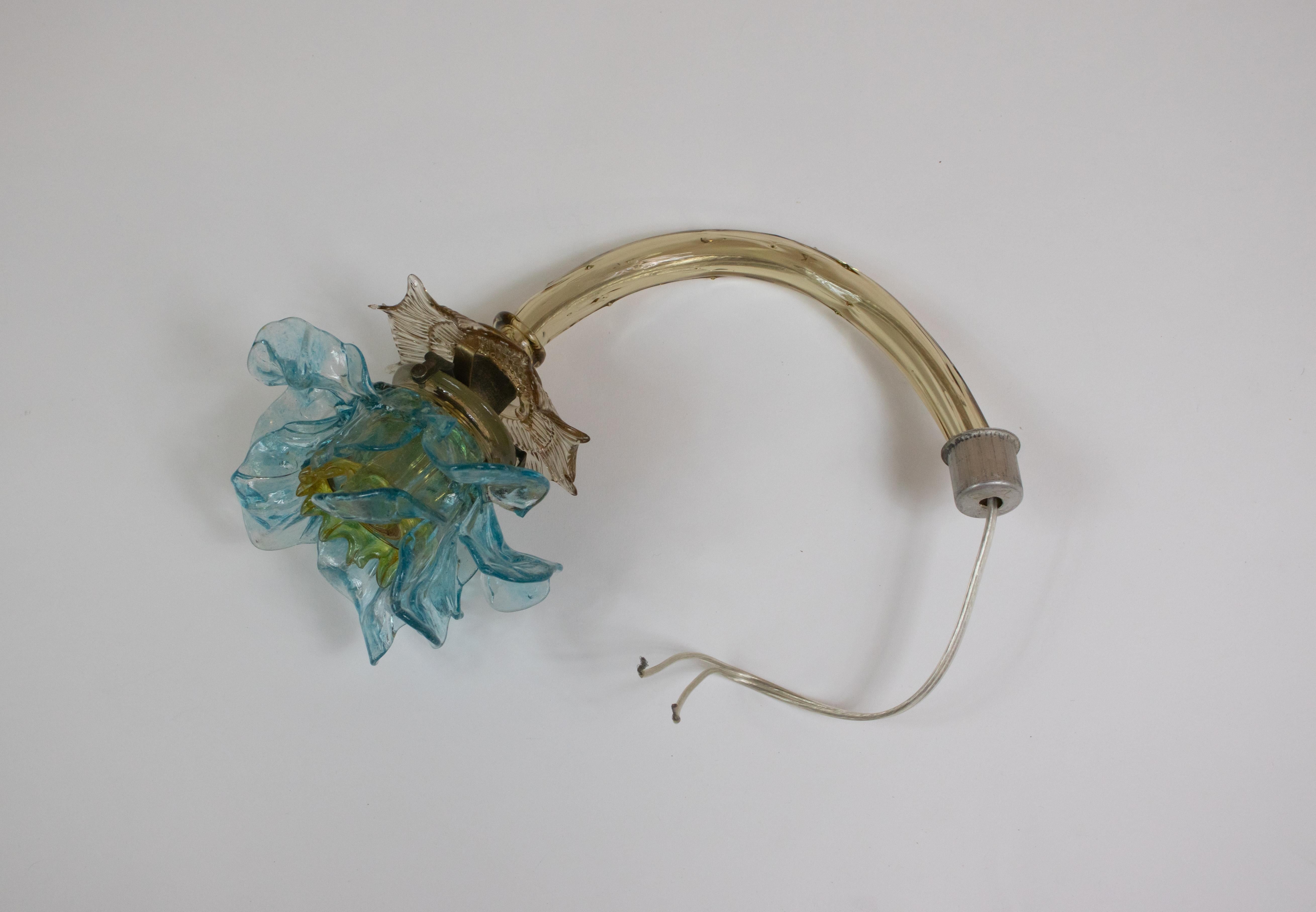 Lustre de Murano de style baroque du 19ème siècle à fleurs traditionnelles en vente 8