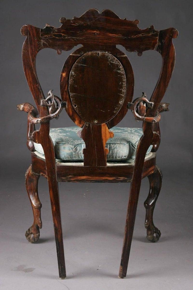 Silla Trono Barroca del Siglo XIX de Estilo Colonial en venta 2