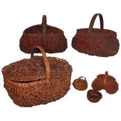 19th Century Basket Collection from Pennsylvania / 6 Pieces