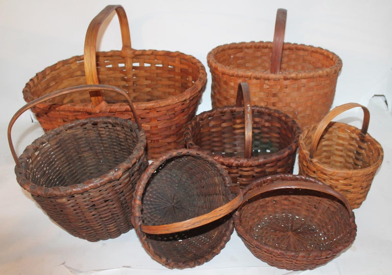 19th Century Baskets from New England / Collection of Seven at 1stDibs