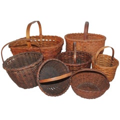 19th Century Baskets from New England / Collection of Seven