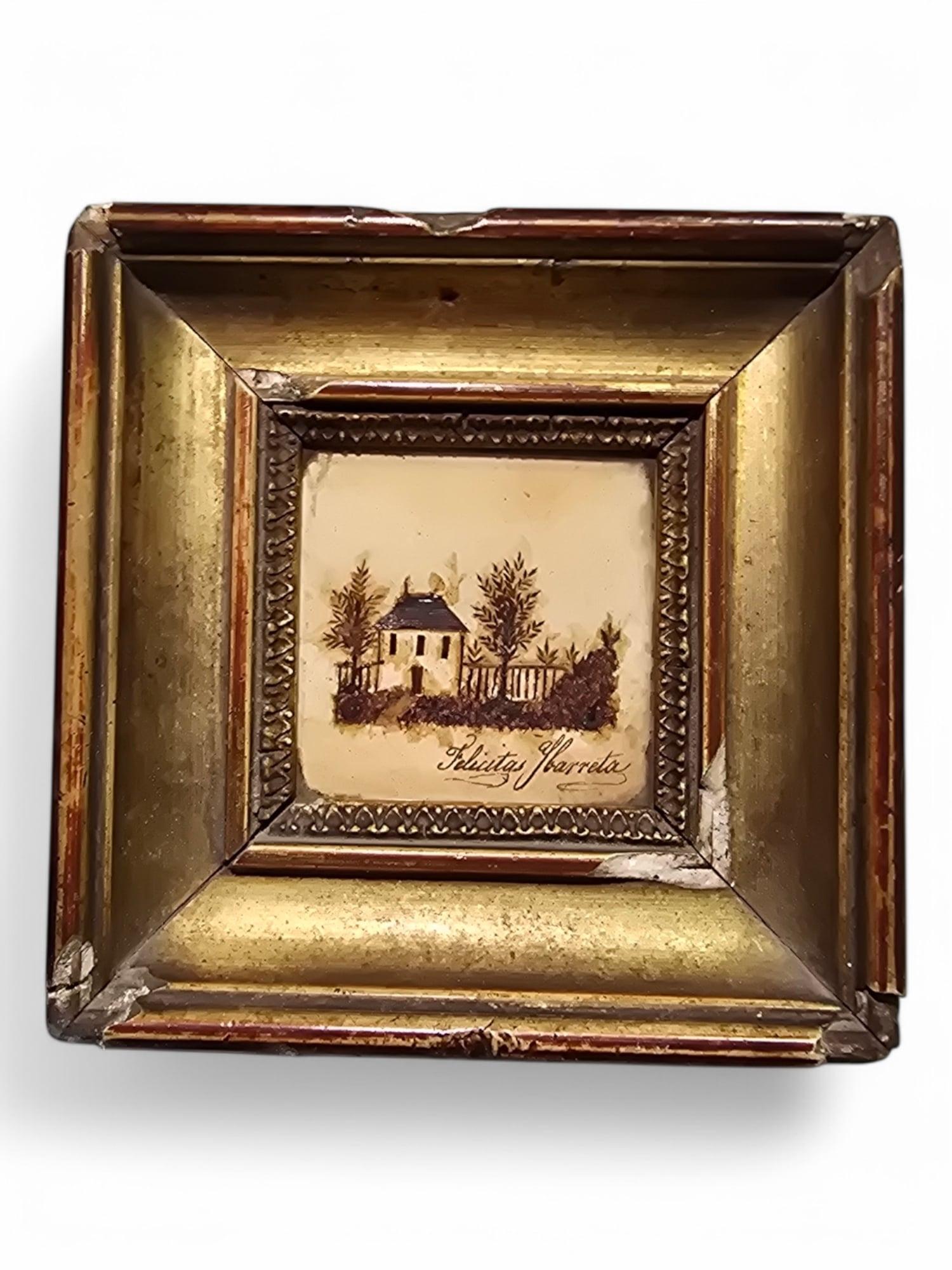 Baskenland-Miniatur-Souvenir aus dem 19. Jahrhundert (Obstholz) im Angebot