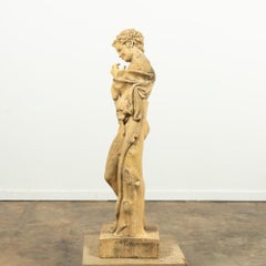 19th Century Bath Stone Sculpture of a Young Hercules