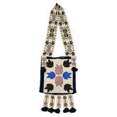 Borsa a tracolla "Woodlands" con perline del XIX secolo