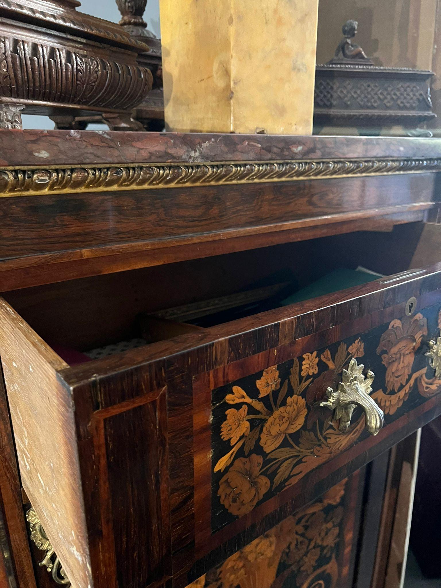 Inlay 19th Century Beautiful Antique Cabinet For Sale