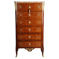 Antique 19th Century Beautiful High Chest of Drawers / Chiffoniere, Louis XVI/Transition