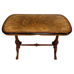 19th Century Beautiful Walnut & Amboyna Antique Victorian Side Table