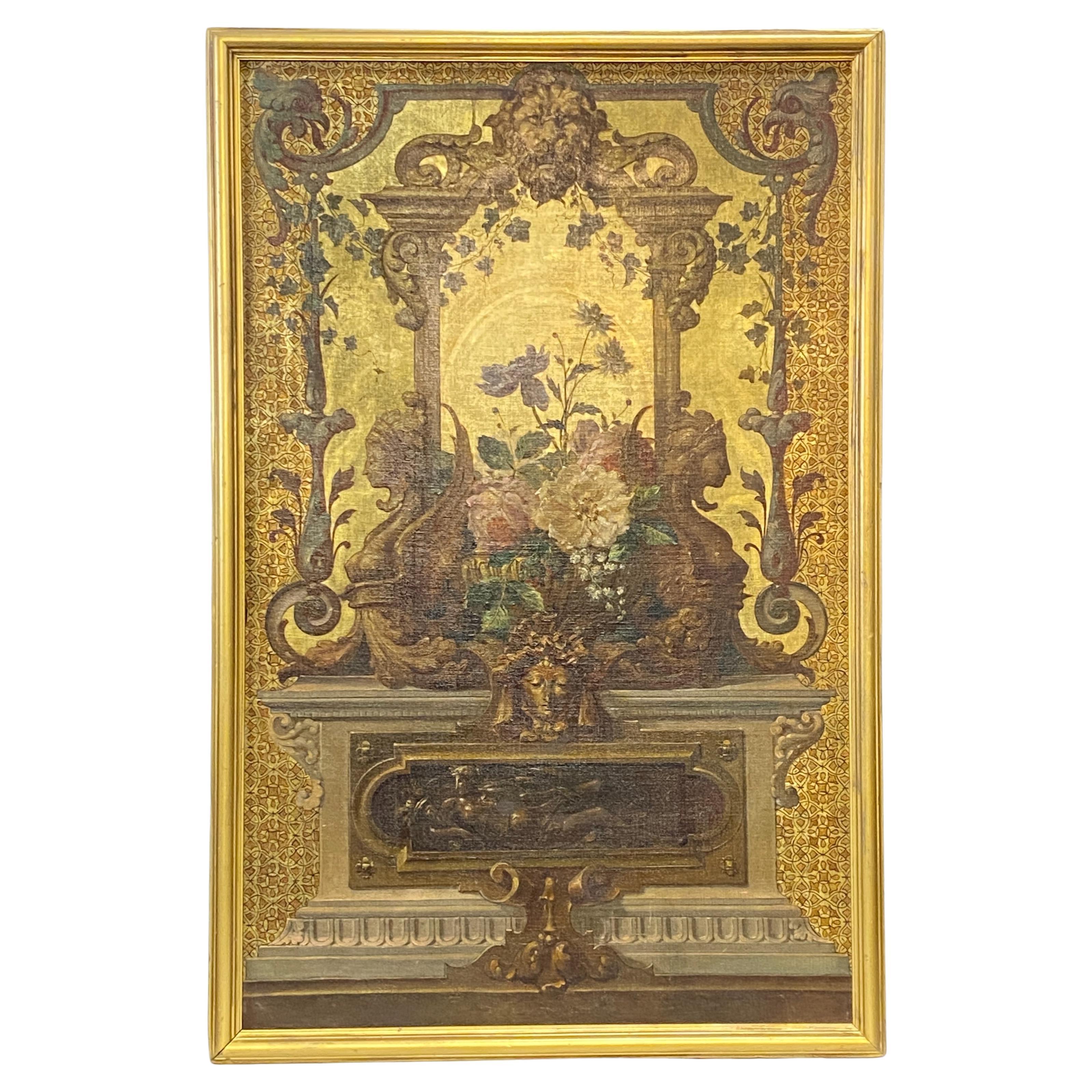 19th Century Beaux Arts Period Mural Style Painting For Sale