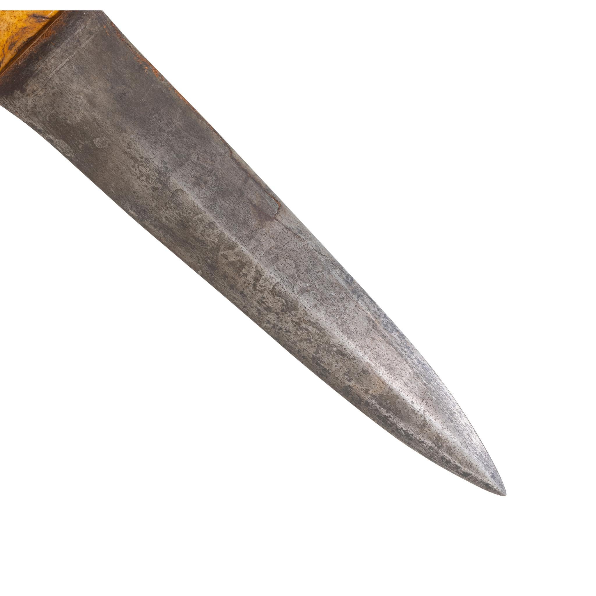 Americano 19th Century Beaver Tail Bowie Knife in vendita