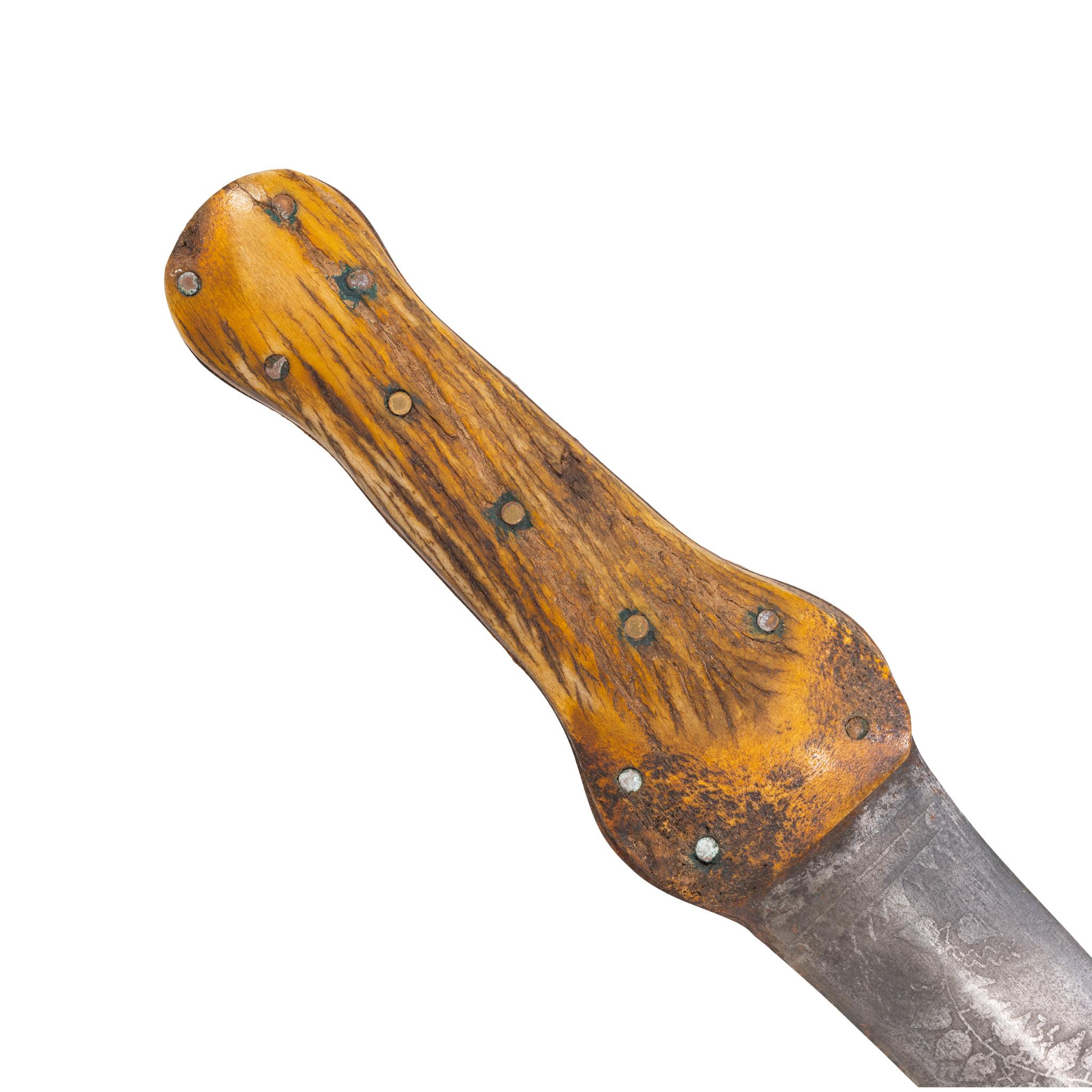 XIX secolo 19th Century Beaver Tail Bowie Knife in vendita