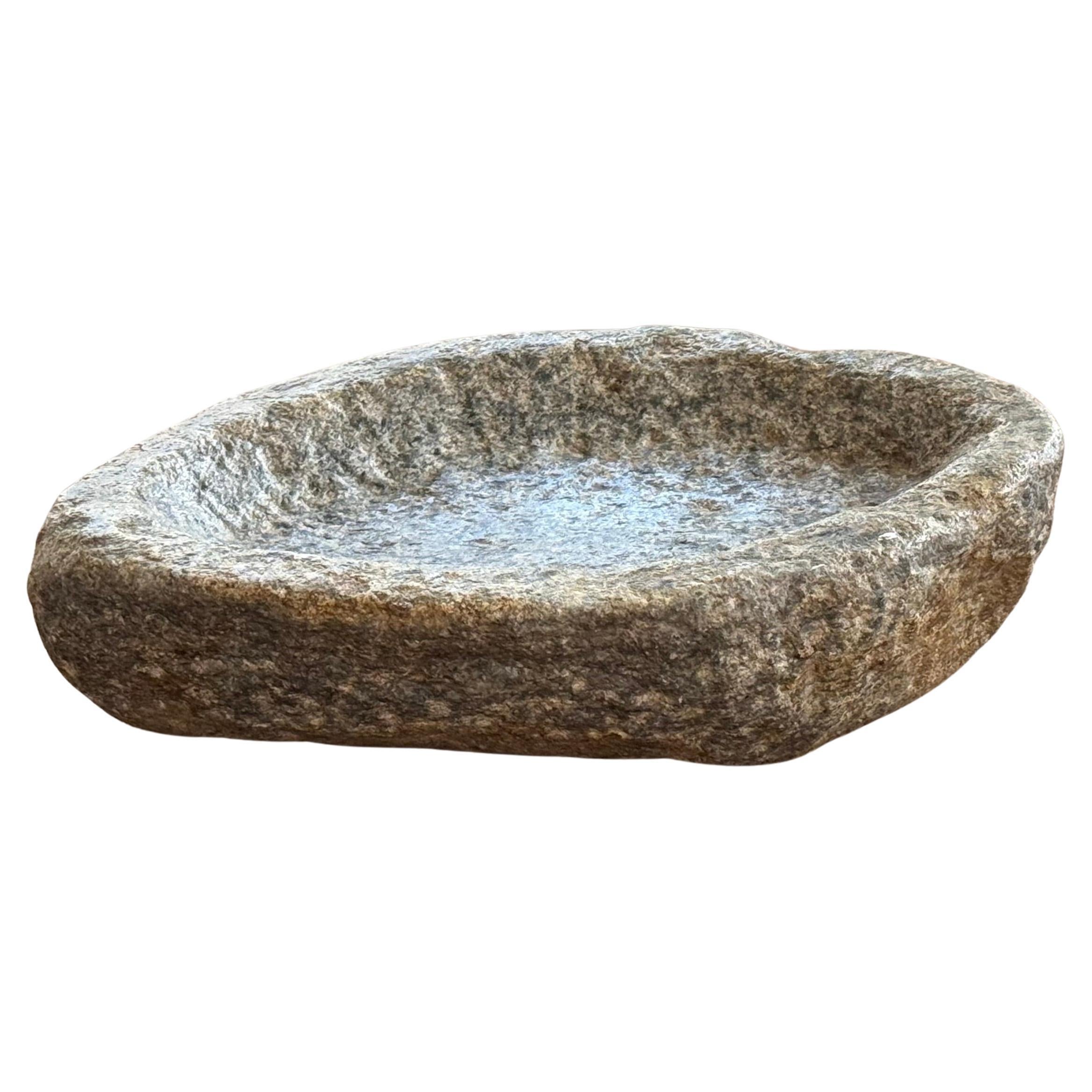 19th Century Belgian Ardenne Stone Bowl