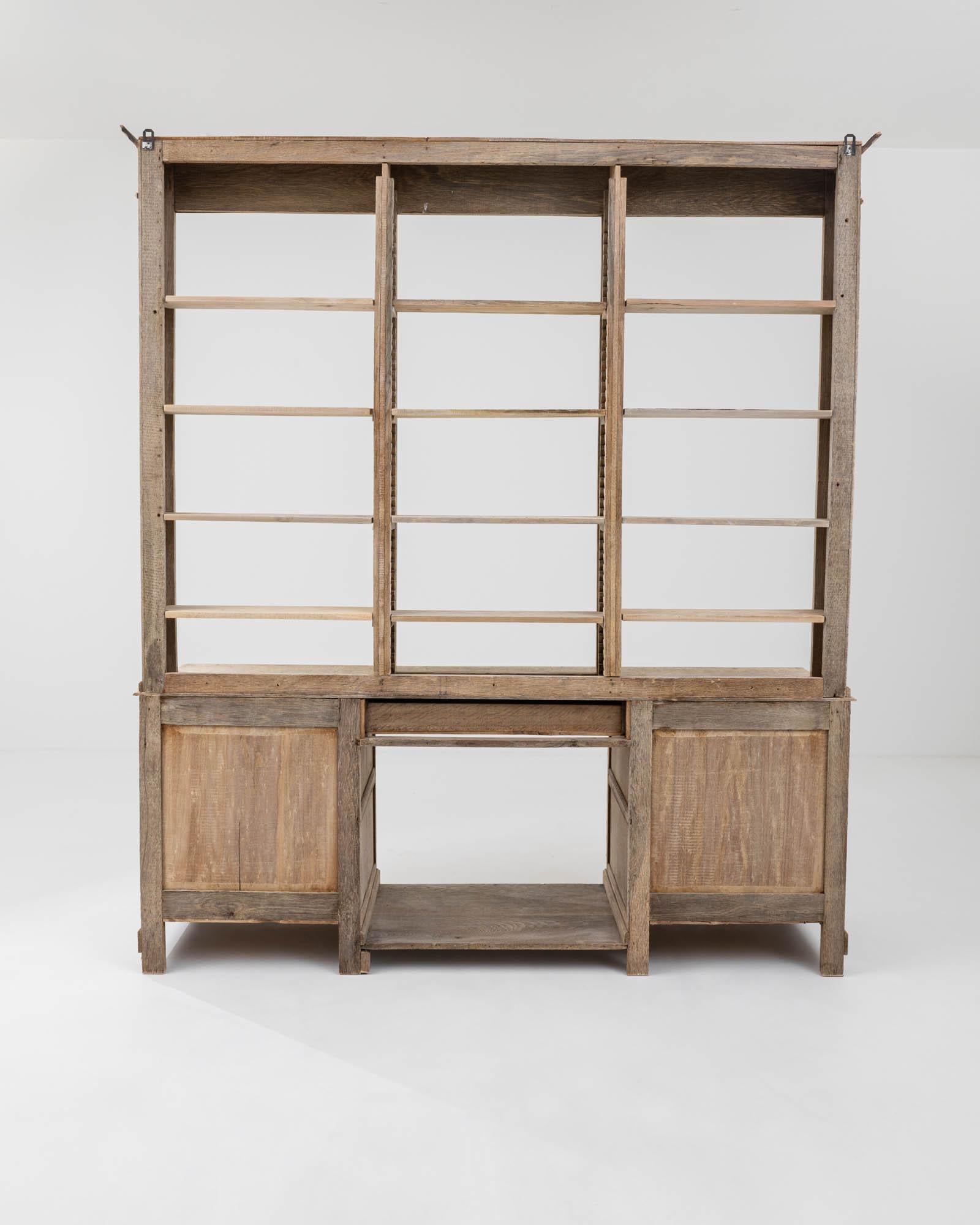 19th Century Belgian Bleached Oak Cabinet  14