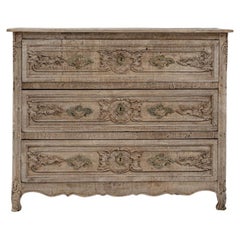 19th Century Belgian Bleached Oak Chest Of Drawers