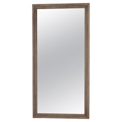 19th Century Belgian Bleached Oak Mirror