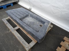 19th Century Belgian Blue Stone Solid Sink