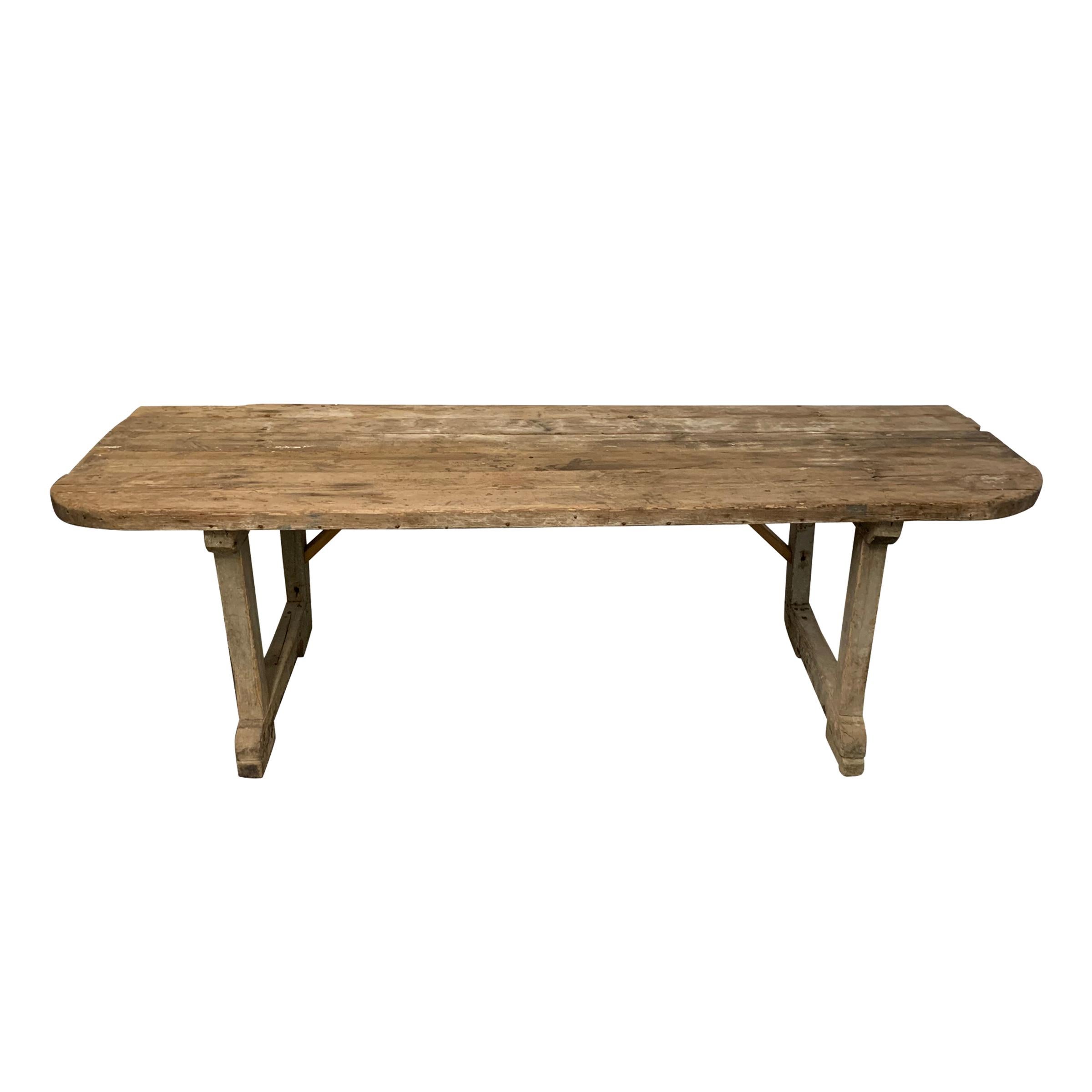 Rustic 19th Century Belgian Console Table